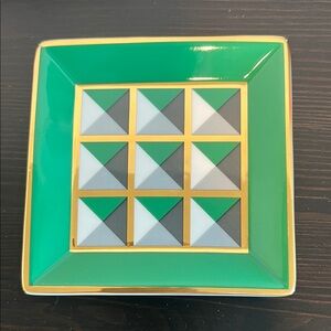 Jonathan Adler Versailles Square Tray in Gold and Green